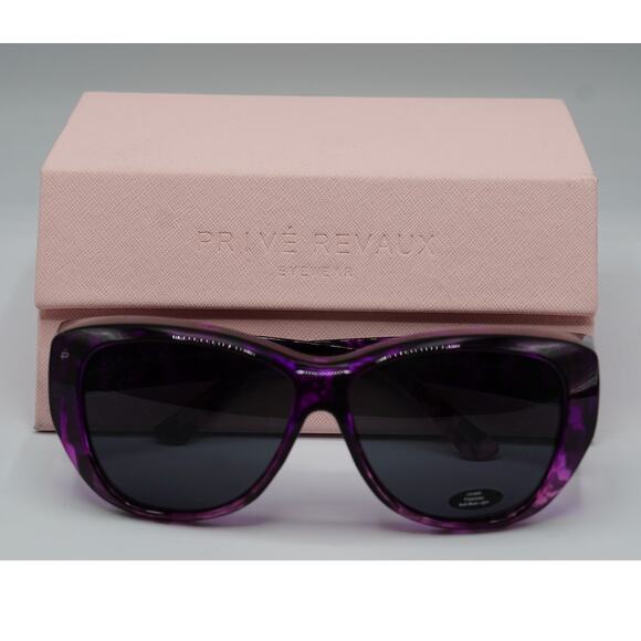 Prive Revaux Sunglasses Women The Gem Fit Purple Polarized Lenses - Picture 1 of 8